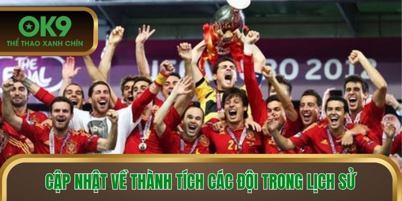 Cập nhật về thành tích các đội trong lịch sử